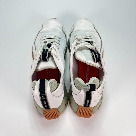 Reebok Zig Dynamica White Green Low Athletic Running Shoes Women's Size 8.5 - Picture 6 of 11